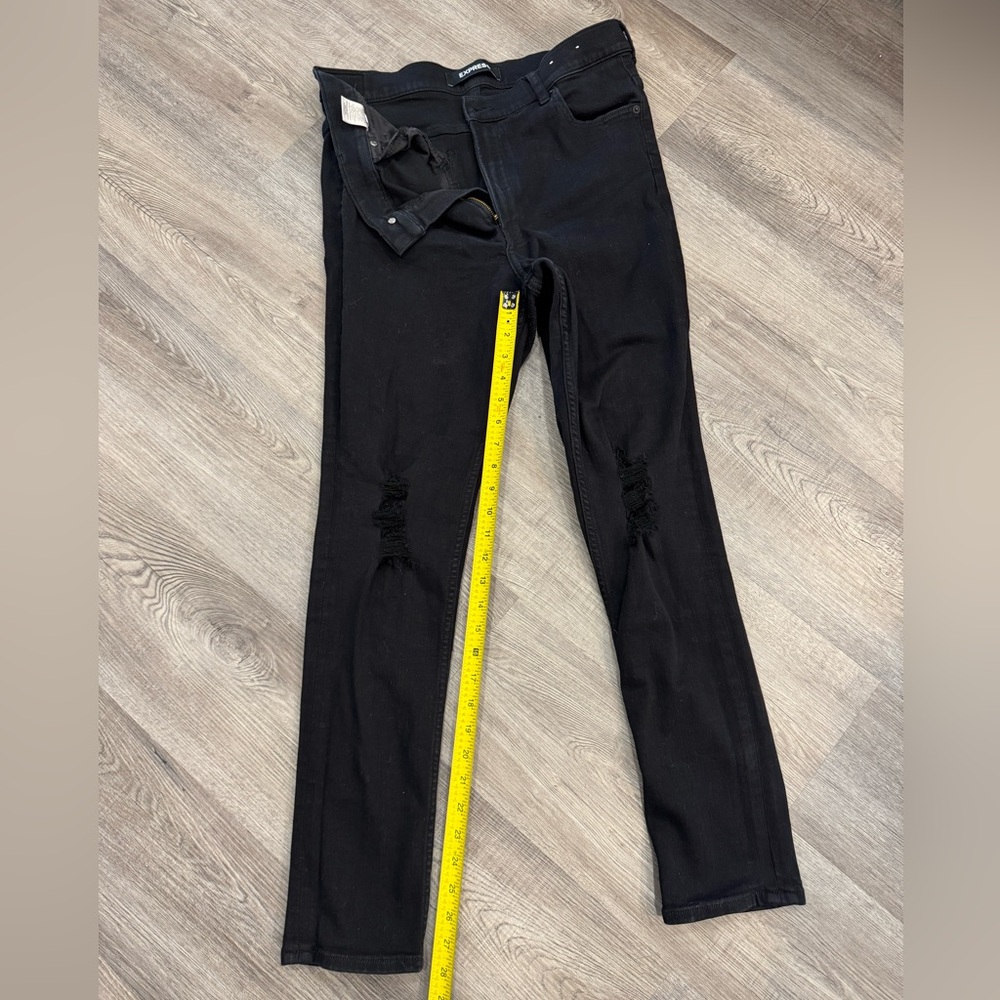 black express legging high rise jeans distressed size 14R